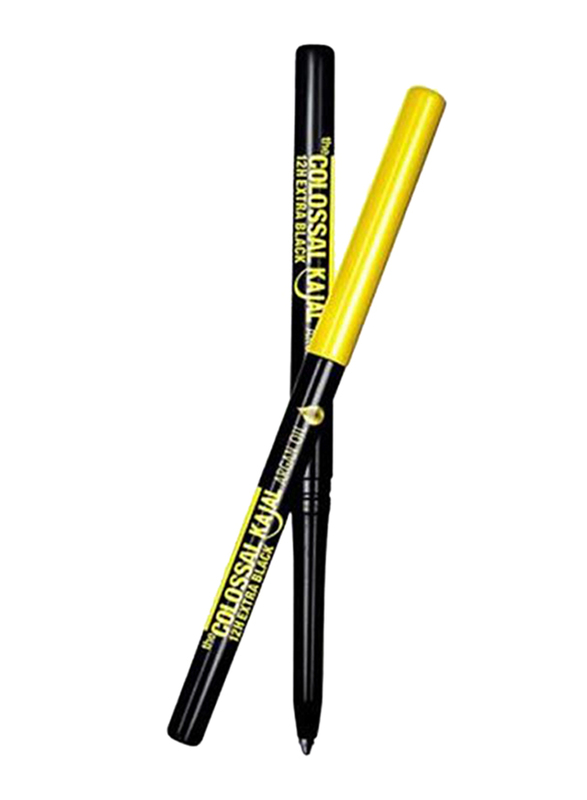 Maybelline New York The Colossal Kajal 12Hr Eyeliner with Argan Oil, 4.54gm, Extra Black