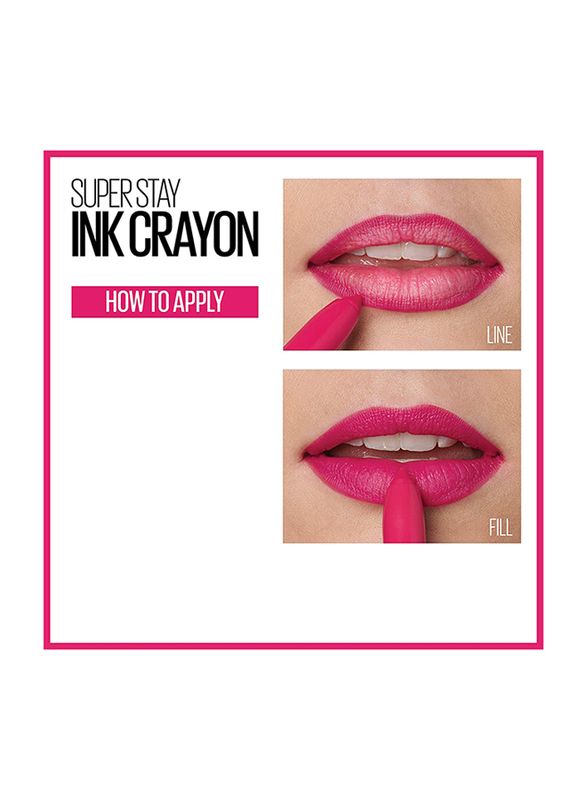 Maybelline New York SuperStay Ink Crayon Lipstick, 1.2gm, 65 Settle for More, Red