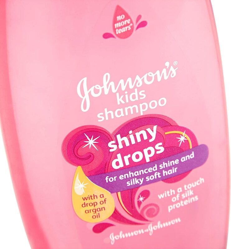 Johnson's 500ml Shiny Drops Shampoo, with Drop of Argan Oil for Kids