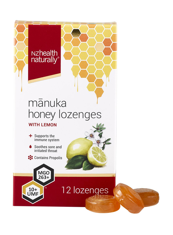Nz Health Naturally Manuka Honey Lozenges with Lemon, 12 Lozenges