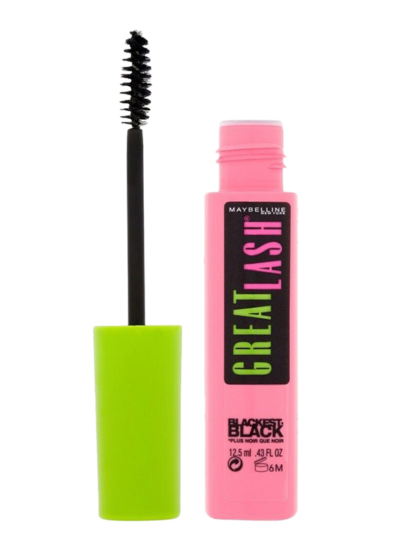Maybelline New York Great Lash Washable Mascara, 12.5ml, Blackest Black