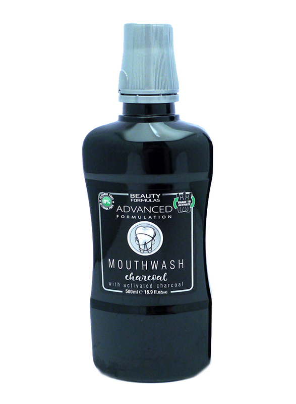 Beauty Formulas Advanced Formulation Mouth Wash with Activated Charcoal, 500ml