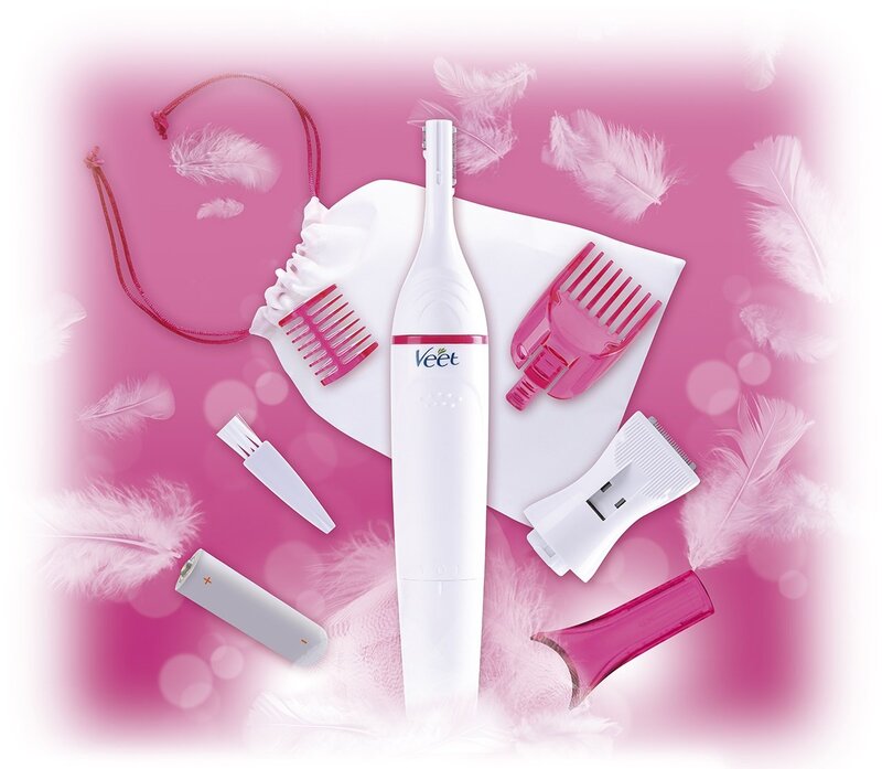 Veet Sensitive Precision Beauty Styler Trimmer for Women, 1 Gadget + 7 Accessories, White