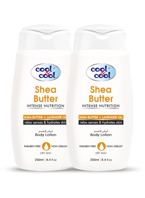 Cool & Cool Shea Butter Body Lotion Set, 250ml, 2-Pieces