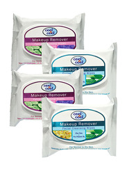 Cool & Cool Make Up Removing & Cleansing Tissue, 25 Sheets x 4 Pieces, White