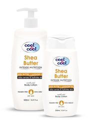 Cool & Cool Shea Butter Body Lotion Set, 500ml + 250ml, 2-Pieces