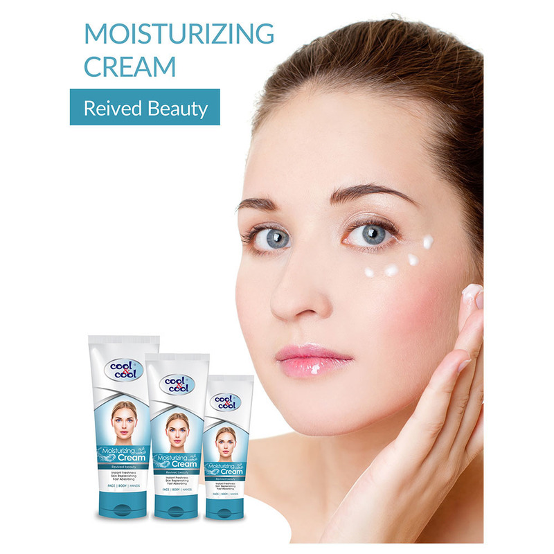 Cool & Cool Moisturizing Cream, 100ml, 4 Pieces