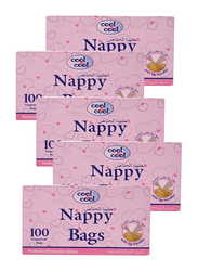 Cool & Cool 100 Sheets Nappy Bags for Baby, N110, 5-Pieces