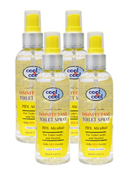 Cool & Cool Disinfectant Toilet Spray, 4 Bottles x 100ml