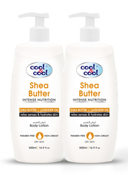 Cool & Cool Shea Butter Body Lotion Set, 500ml, 2-Pieces