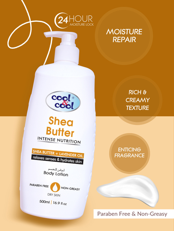 Cool & Cool Shea Butter Body Lotion Set, 500ml, 2-Pieces