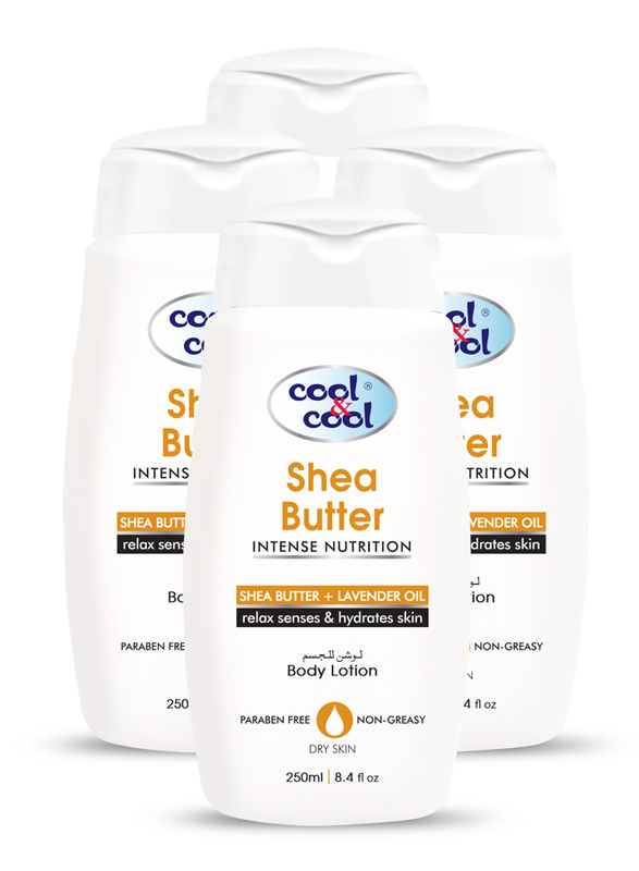 Cool & Cool Shea Butter Body Lotion Set, 250ml, 4-Pieces