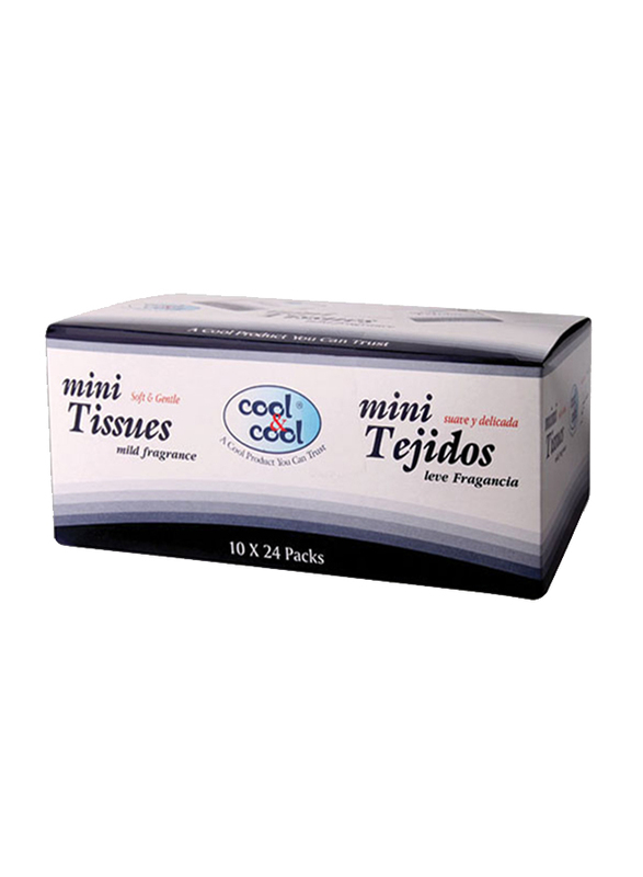 

Cool & Cool Compact Mini Tissues, 10 Sheets, 24 Boxes