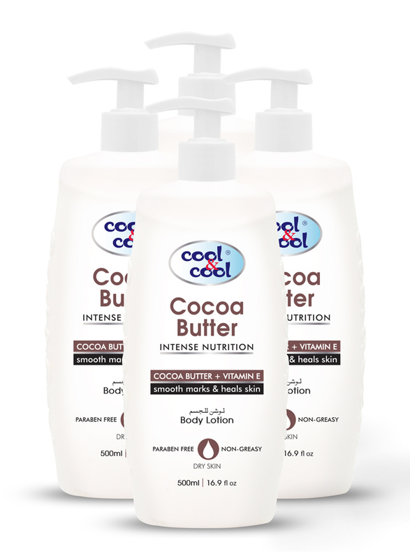 Cool & Cool Cocoa Butter Body Lotion Set, 500ml, 4-Pieces