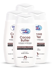 Cool & Cool Cocoa Butter Body Lotion Set, 250ml, 4-Pieces