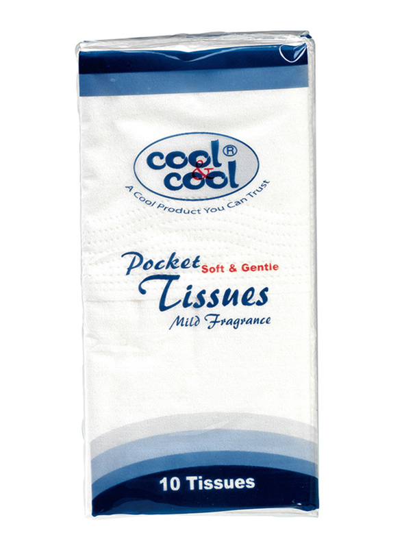 

Cool & Cool Dry Pocket Soft and Gentle Tissues, 10 Plastic Wrap x 10 Sheets