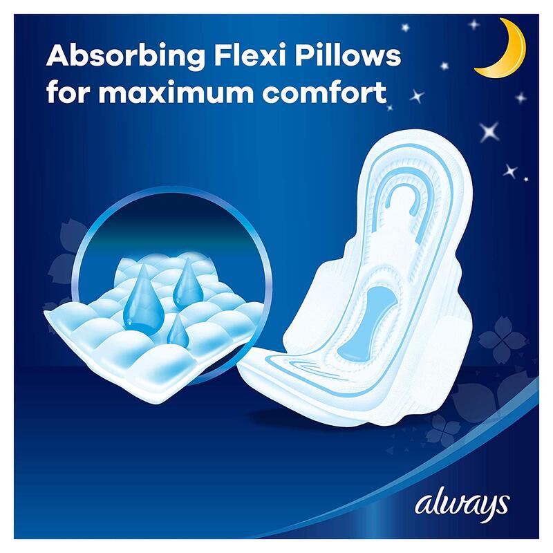 Always Maxi Thick Clean & Dry Night Sanitary Pads, 24 Pads