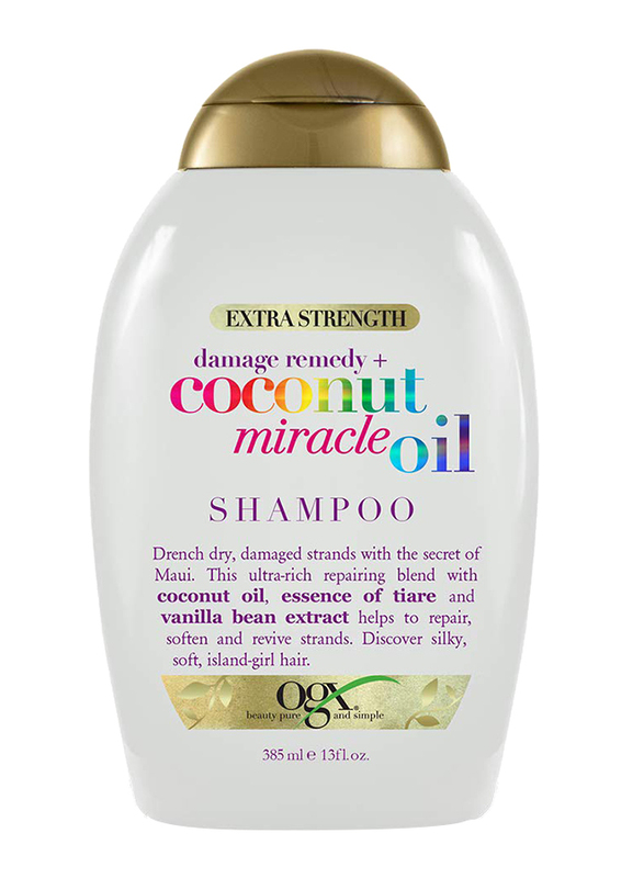 Ogx Extra Strength Damage Remedy Plus Coconut Miracle Oil Shampoo for Damaged Hair, 385ml