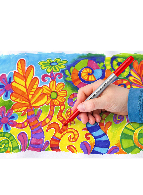 Staedtler 10-Piece Noris Club Double Ended Fiber-Tip Sketch Pen Set, Multicolor