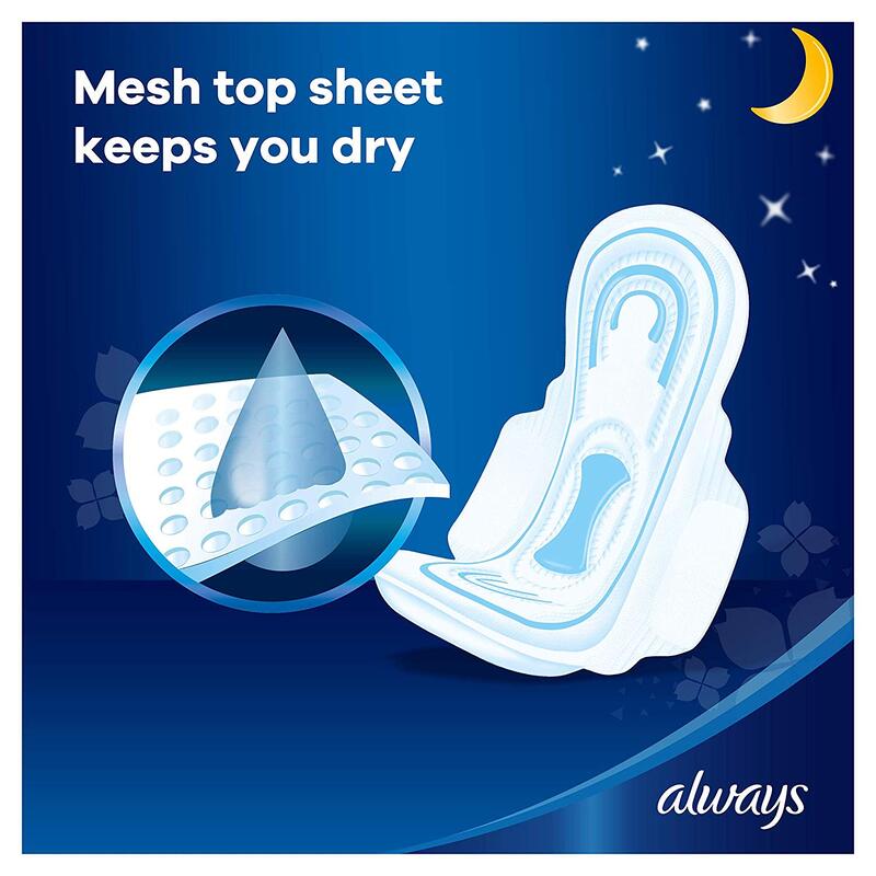 Always Maxi Thick Clean & Dry Night Sanitary Pads, 24 Pads