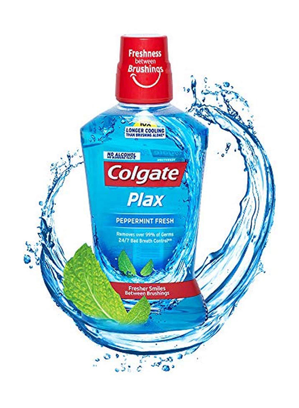 Colgate Plax Peppermint Fresh Mouthwash, 500ml, 3 Pieces