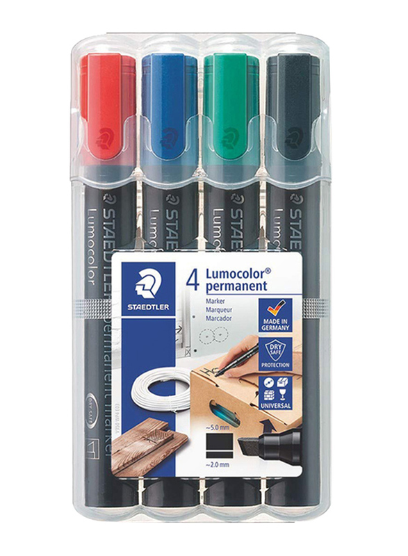 

Staedtler StaEDT Perfumeler 4-Piece Lumocolor 350 WP4 Permanent Markers Set, Multicolor