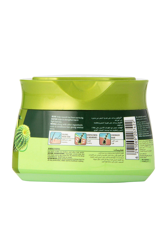 Dabur Vatika Naturals Olive & Cactus Hair Fall Control Cream for Fine Hair, 140ml