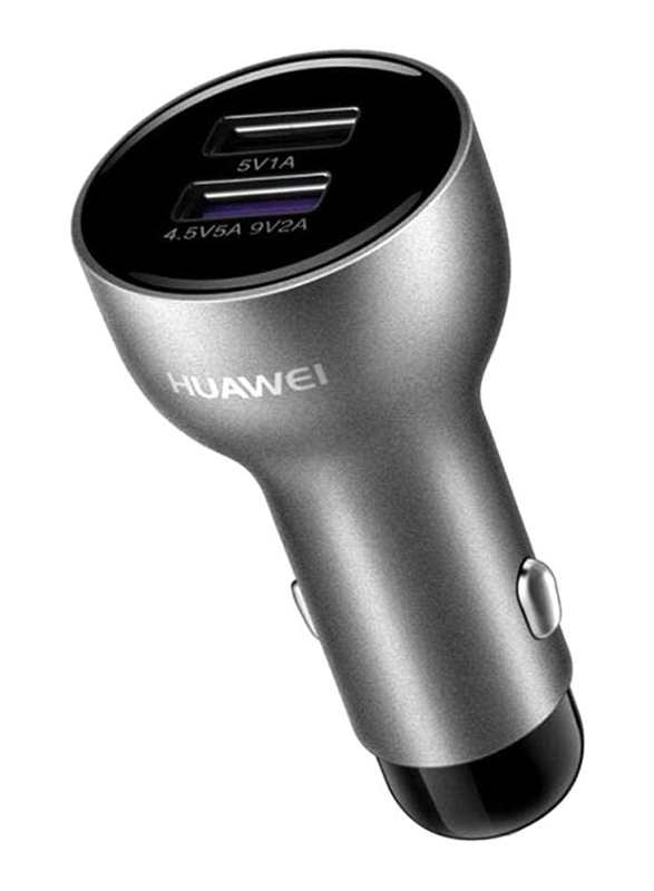 Huawei Super Car Charger, 5A Dual Port with USB Type C Cable, Black