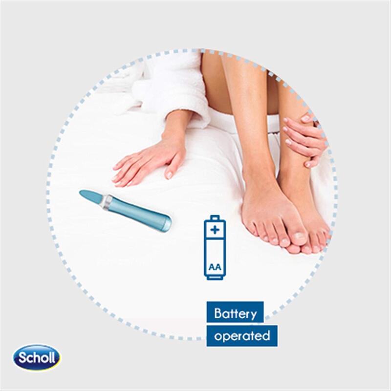 Scholl Velvet Smooth Electronic Nail Care System, Blue