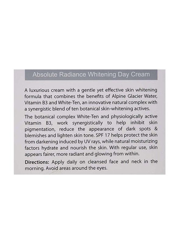 Swiss Image Absolute Radiance Whitening Day Cream, 50ml