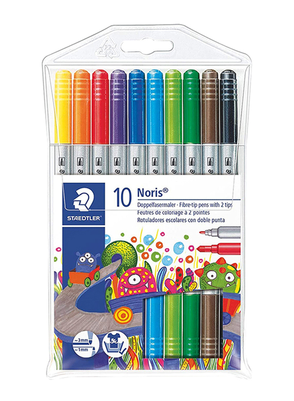 

Staedtler StaEDT Perfumeler 10-Piece Noris Club Double Ended Fiber-Tip Sketch Pen Set, Multicolor