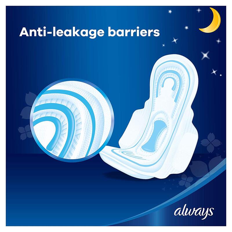 Always Maxi Thick Clean & Dry Night Sanitary Pads, 24 Pads