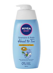 Nivea Baby 500ml Calendula Extract Shampoo and Bath for Head to Toe