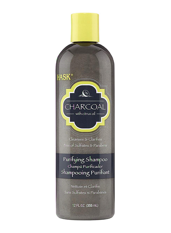 Hask Charcoal with Citrus Oil Purifying Shampoo for All Hair Types, 355ml
