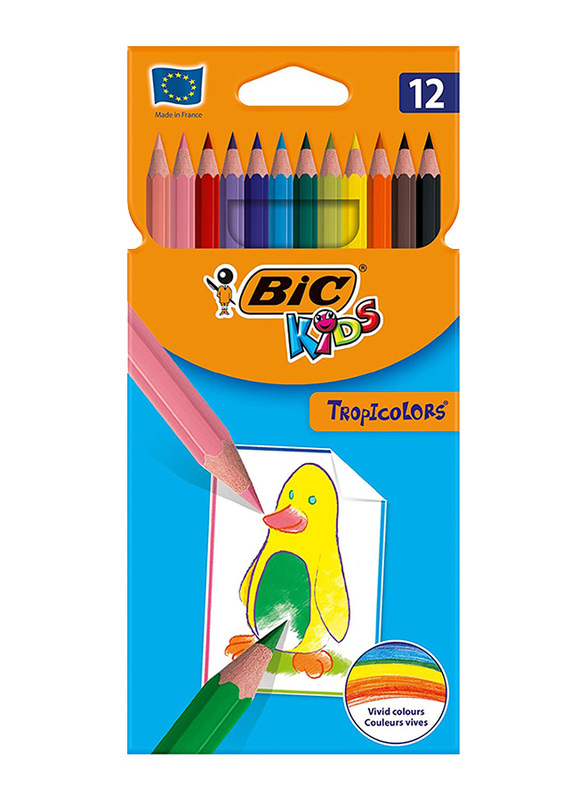 

Bic 12-Piece Kid's Tricolors Coloring Pencils Set, Multicolor