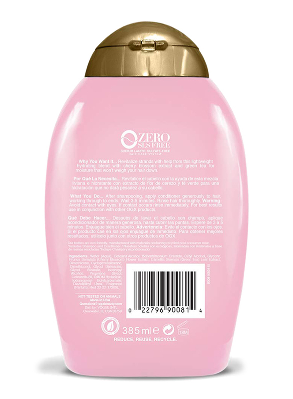 Ogx Cherry Blossom Heavenly Hydration Conditioner for All Hair Types, 385ml