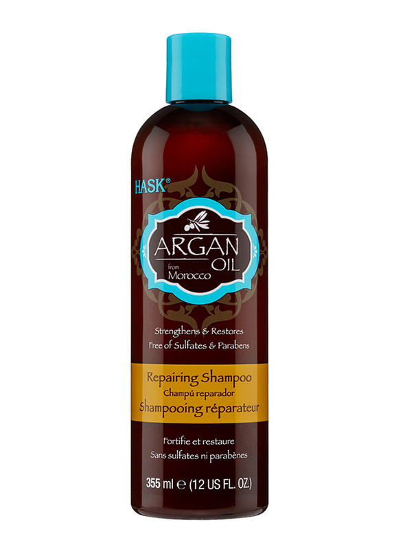 Hask Argan Oil Repairing Shampoo for Damaged Hair, 355ml
