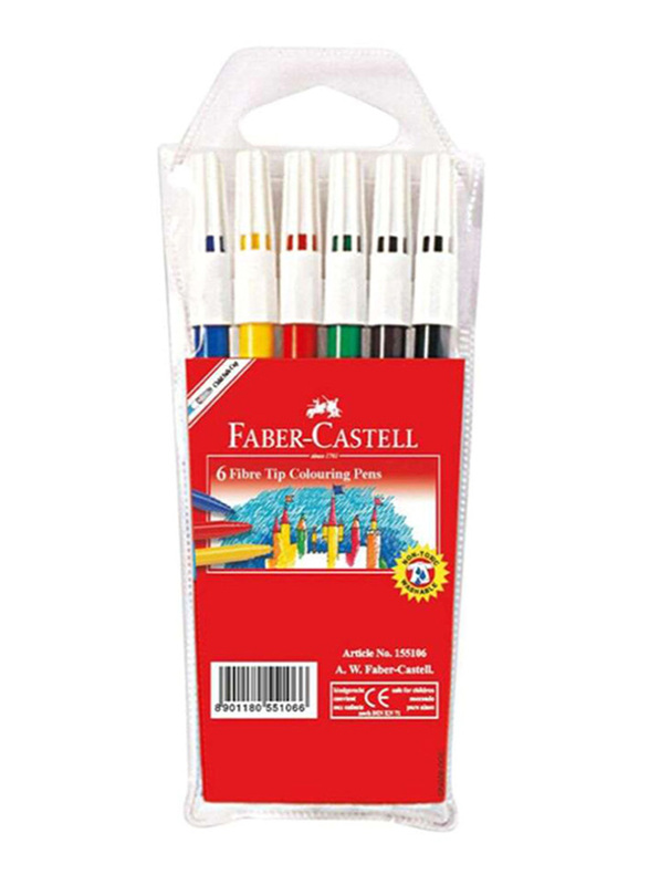 

Faber-Castell 6-Piece Fiber Tip Color Sketch Pen Set, Multicolor