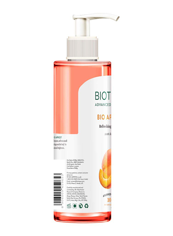 Biotique Advanced Ayurveda Bio Apricot Refreshing Body Wash, 200ml