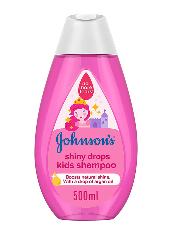 Johnson's Baby 500ml Shiny Drops Kids Shampoo with Drop of Argan Oil