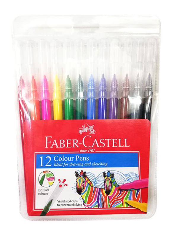 Faber-Castell 12-Piece Color Sketch Pen Set, Multicolor