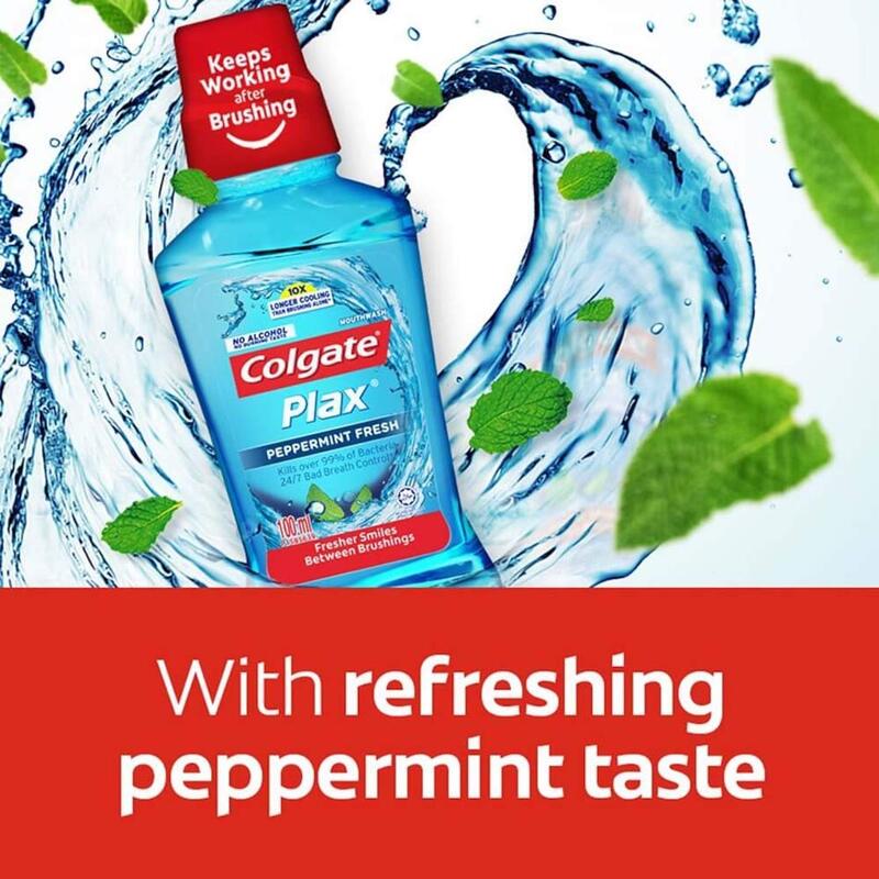 Colgate Plax Peppermint Fresh Mouthwash, 500ml, 3 Pieces