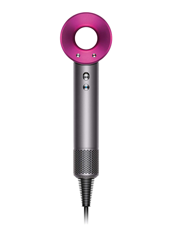Dyson Supersonic Hair Dryer with Free Display Stand, 1600W, Iron/Fuchsia