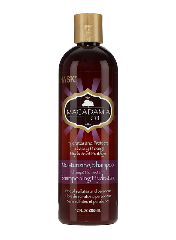 Hask Macadamia Oil Moisturizing Shampoo for Dry Hair, 355ml