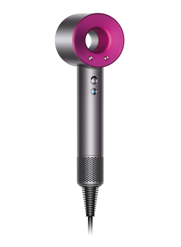 Dyson Supersonic Hair Dryer with Free Display Stand, 1600W, Iron/Fuchsia