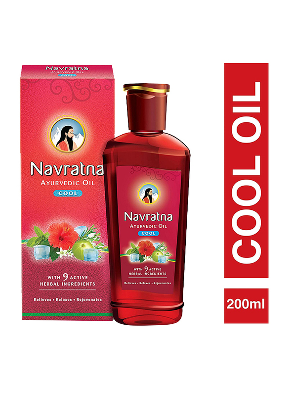 Navaratna Cool Ayurvedic Oil for All Hair Types, 200ml