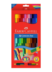 Faber-Castell 30-Piece Connector Color Marker Pen Set, Multicolor