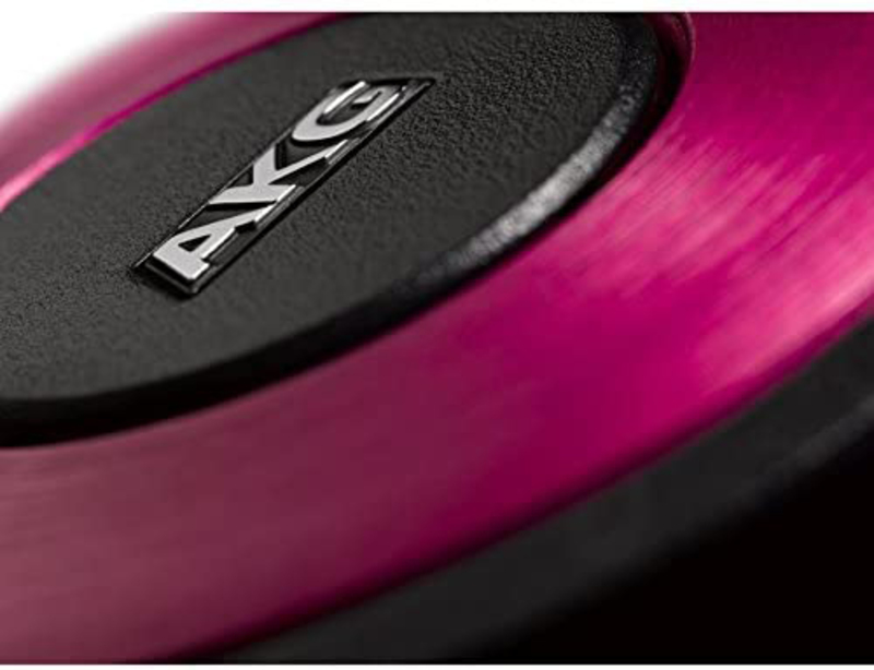 AKG DJ 3.5 mm Jack On-Ear Headphones with In-Line Remote and Mic, K619DJ, Pink/Black