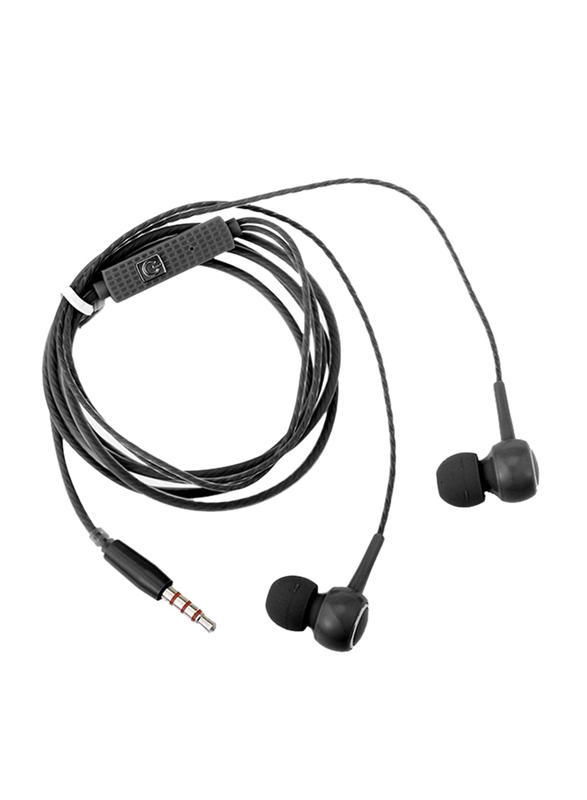 Kin Kyn K-28 3.5mm Jack In-Ear Headphones with Mic, Black