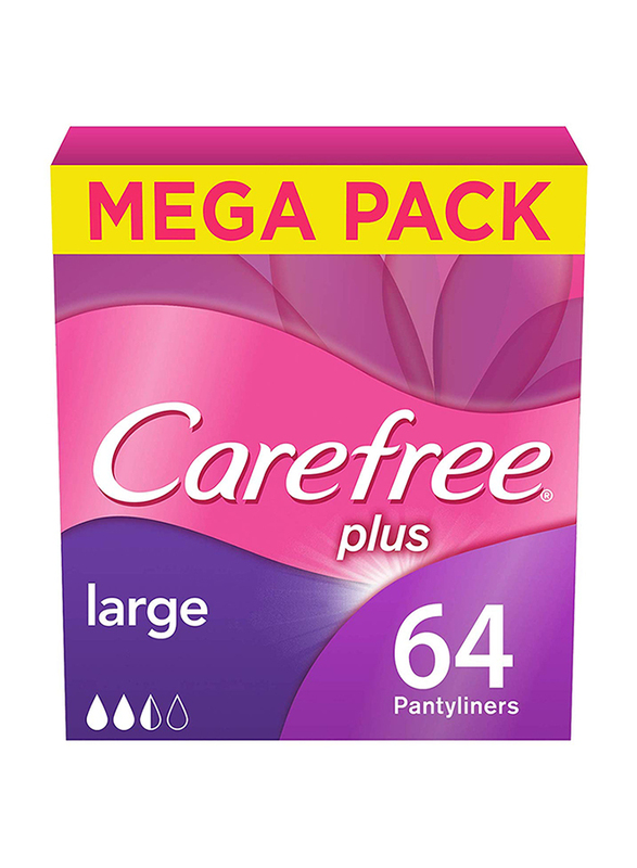 Carefree Panty Liners, Large, 64 Pieces